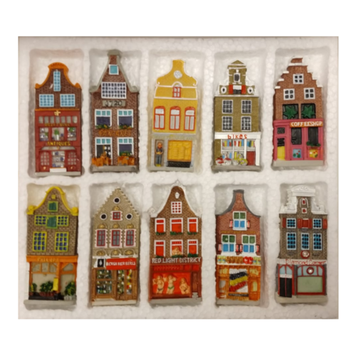 EH Magneten - Hollandse huisjes - 10st. - Serie 2 EH Magneten - Hollandse huisjes - 10st. - Serie 2