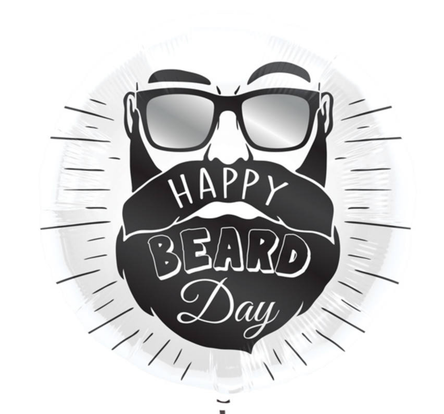 Folieballon - Happy beard day - Zonder vulling*