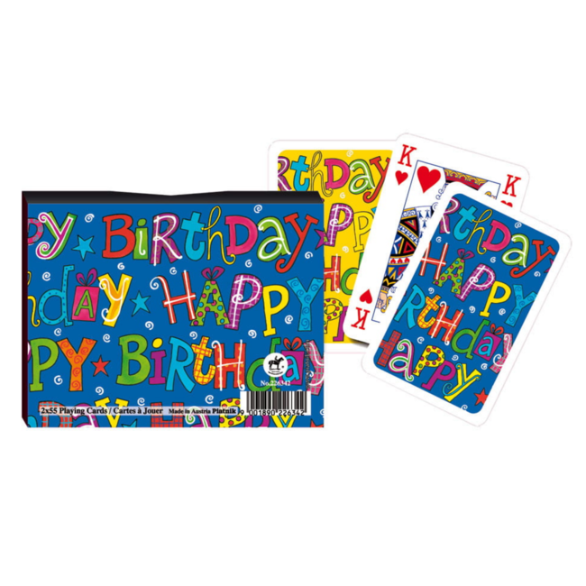Speelkaarten - Happy birthday - In geschenkdoosje