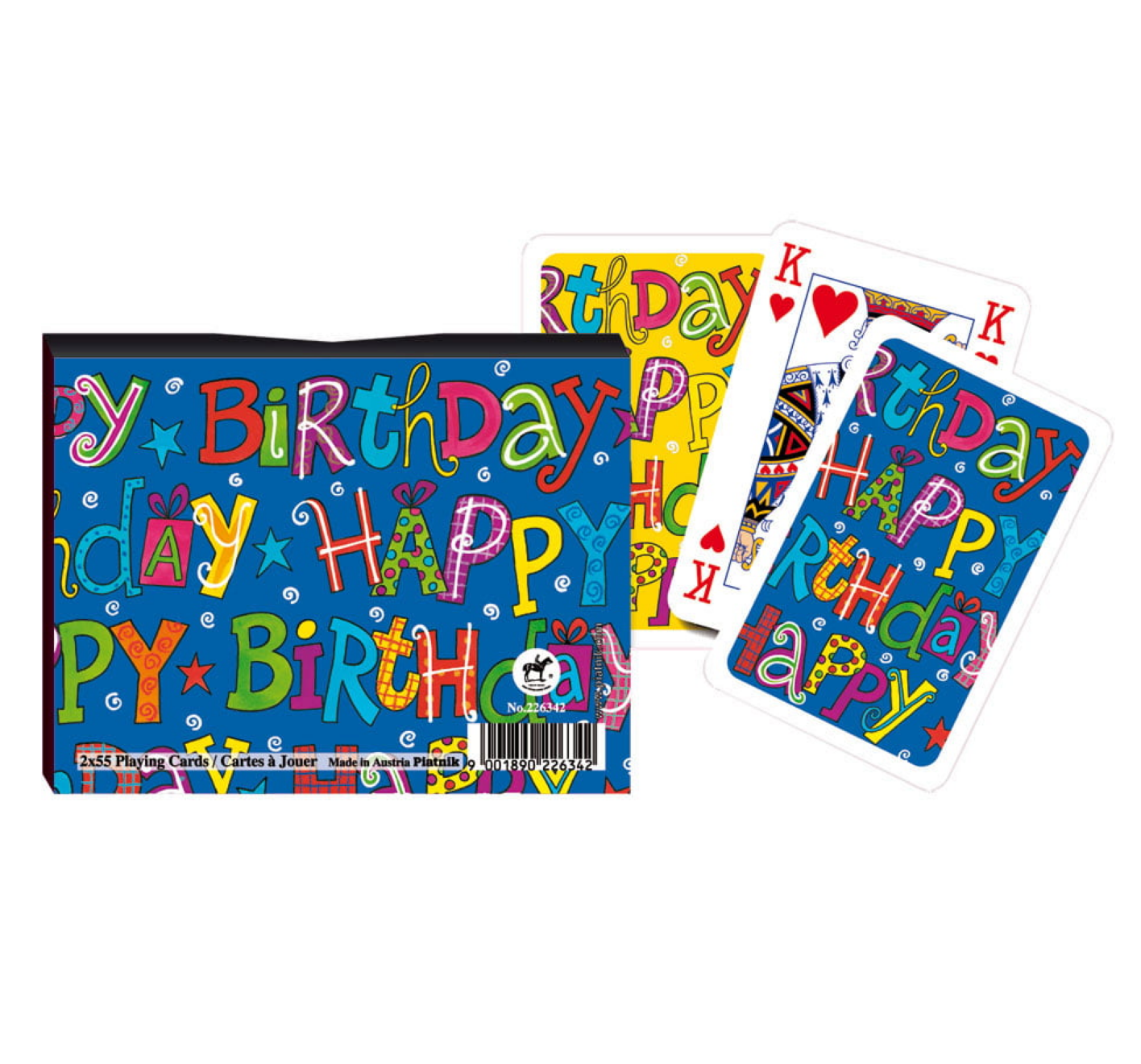 Speelkaarten - Happy Birthday - In geschenkdoosje