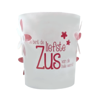 Miko Stralend lichtje - Waxinelichtje met houder - Liefste zus