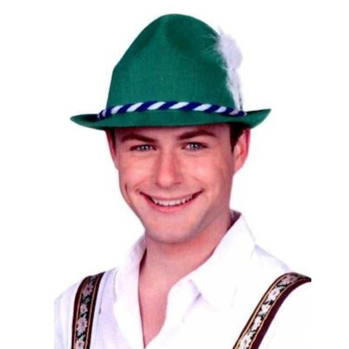 Hoed - Oktoberfest - Tirol - Groen - Met witte veer