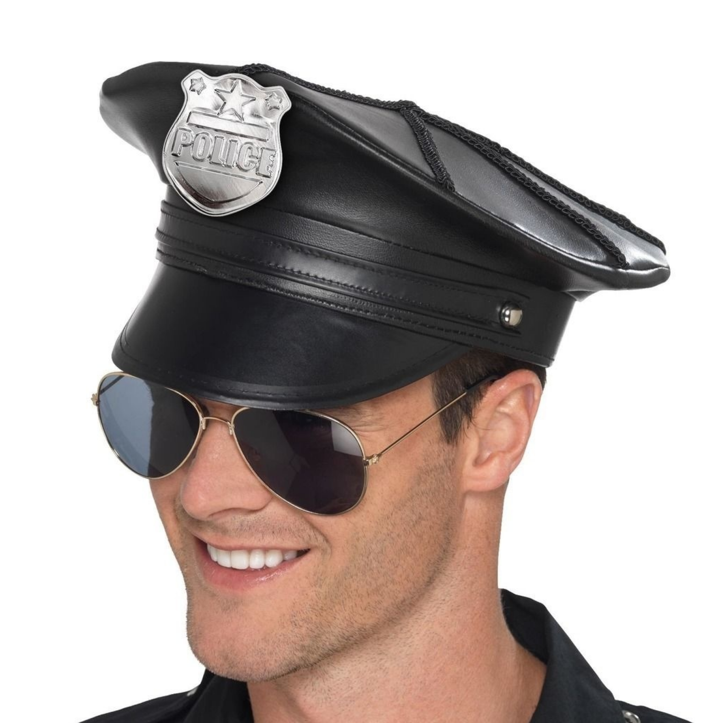 Hoed - Zwart - Politie - Kunstleer
