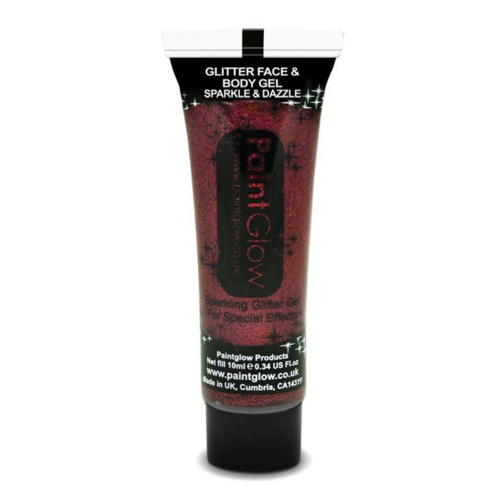Partychimp Bodygel - Glitter - Rood - 10ml Partychimp Bodygel - Glitter - Rood - 10ml
