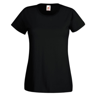 Fruit of the Loom T-shirt - Lady fit - Zwart - XL