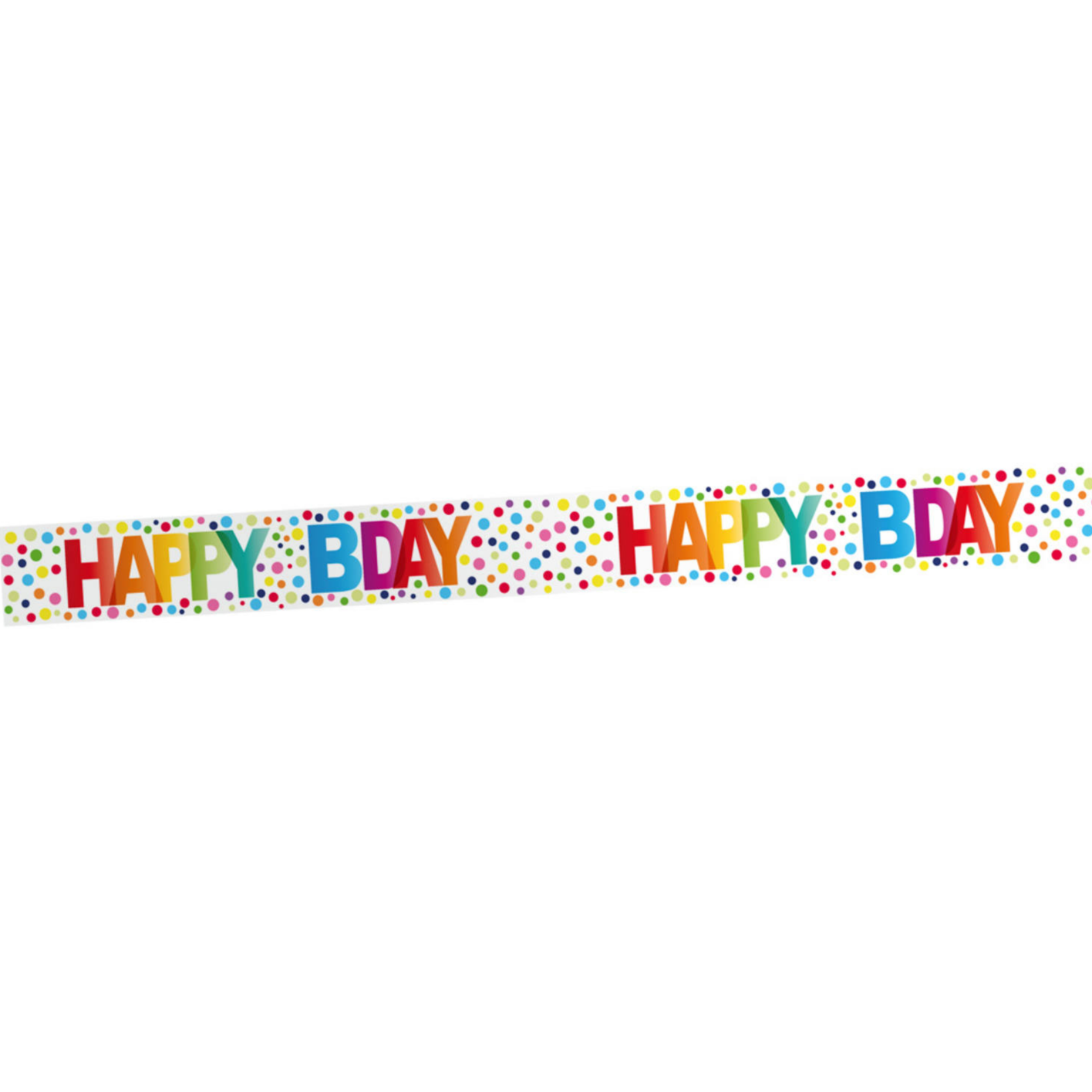 Markeerlint - Happy Bday - Rainbow dots - 15m