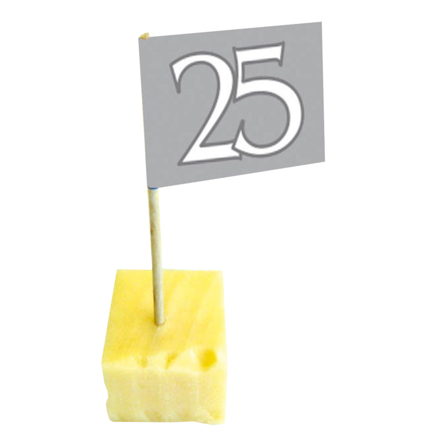 Prikkertjes - 25 jaar getrouwd - Zilver - 50st.