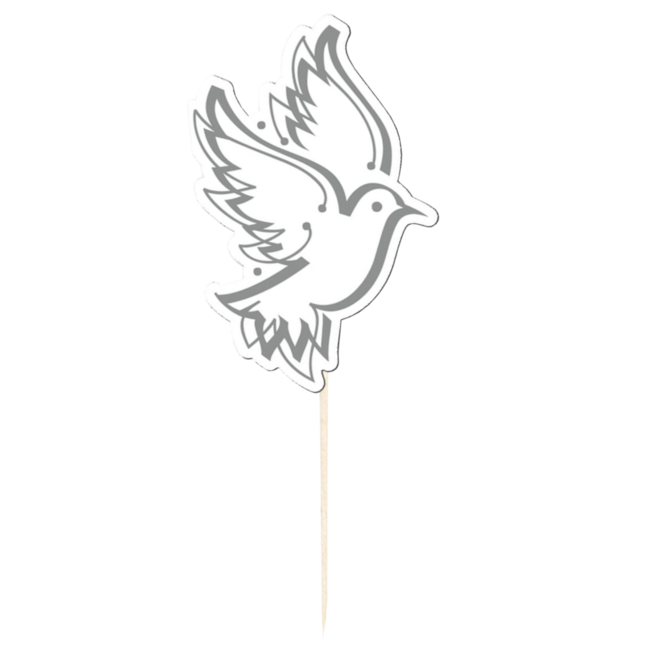 Folat Prikkertjes - Duiven - Wit - 10st.*