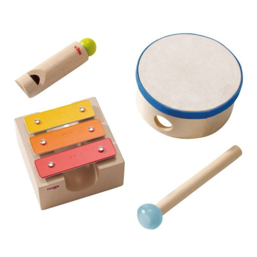 Haba Muziekinstrumenten - Kleine klankendoos - 4dlg.* Haba Muziekinstrumenten - Kleine klankendoos - 4dlg.*