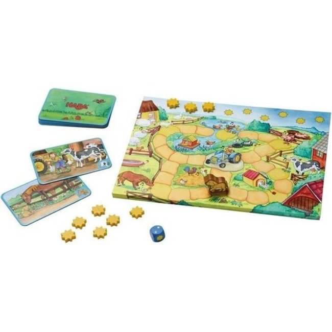 Haba Spel - Vrolijke drukte op de boerderij - Incl. Nederlandse handleiding - 3+*
