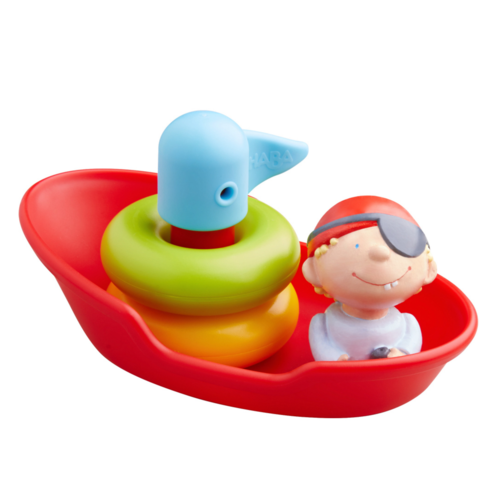 Haba Bad - Opsteekspel boot - 5dlg. Haba Bad - Opsteekspel boot - 5dlg.