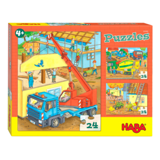 Haba Puzzel - Op de bouwplaats - 3x24st.