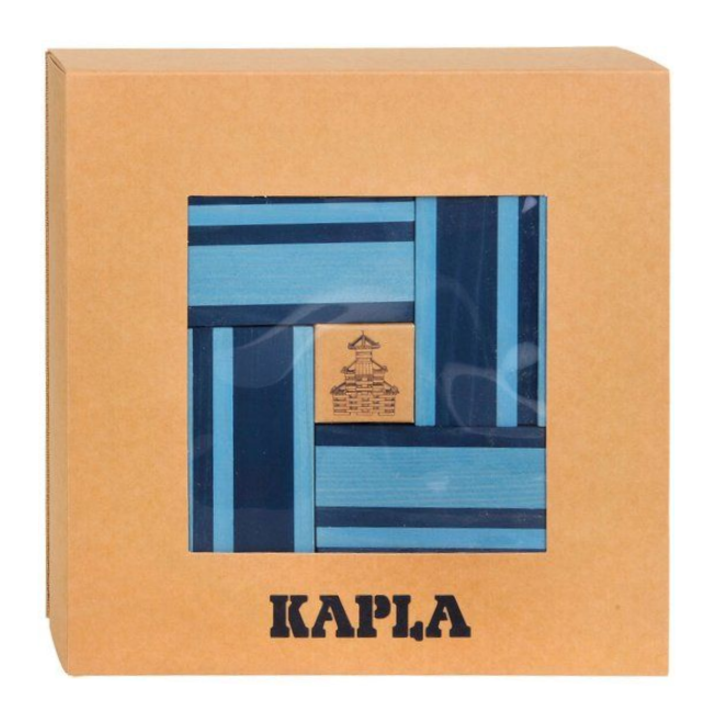 Plankjes - Kapla - Licht & donker blauw - 40st. - Incl. boek
