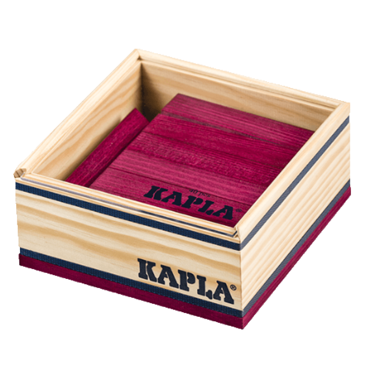 Plankjes - Kapla - Pruim rood - 40st.