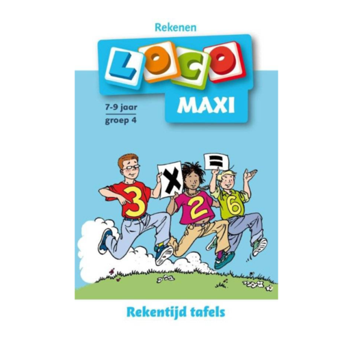 Loco Leerspellen Loco Maxi - Rekentijd, tafels - 7/9 Jaar - Groep 4 Loco Leerspellen Loco Maxi - Rekentijd, tafels - 7/9 Jaar - Groep 4