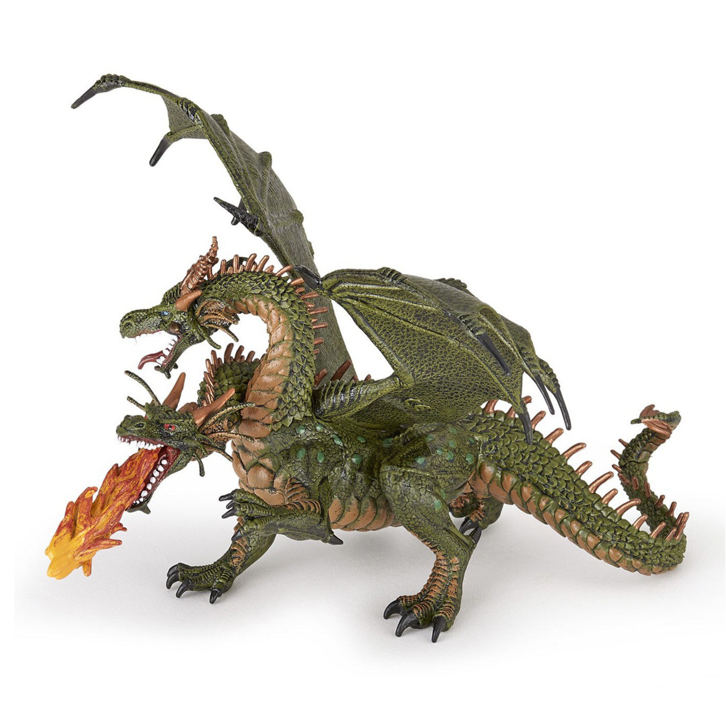 Speelfiguur - Fantasie - Draak - Tweekoppig - Groen