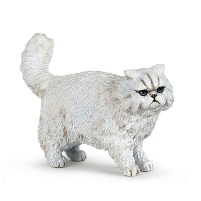 Papo Speelfiguur - Huisdier - Kat - Perzische kat - Wit