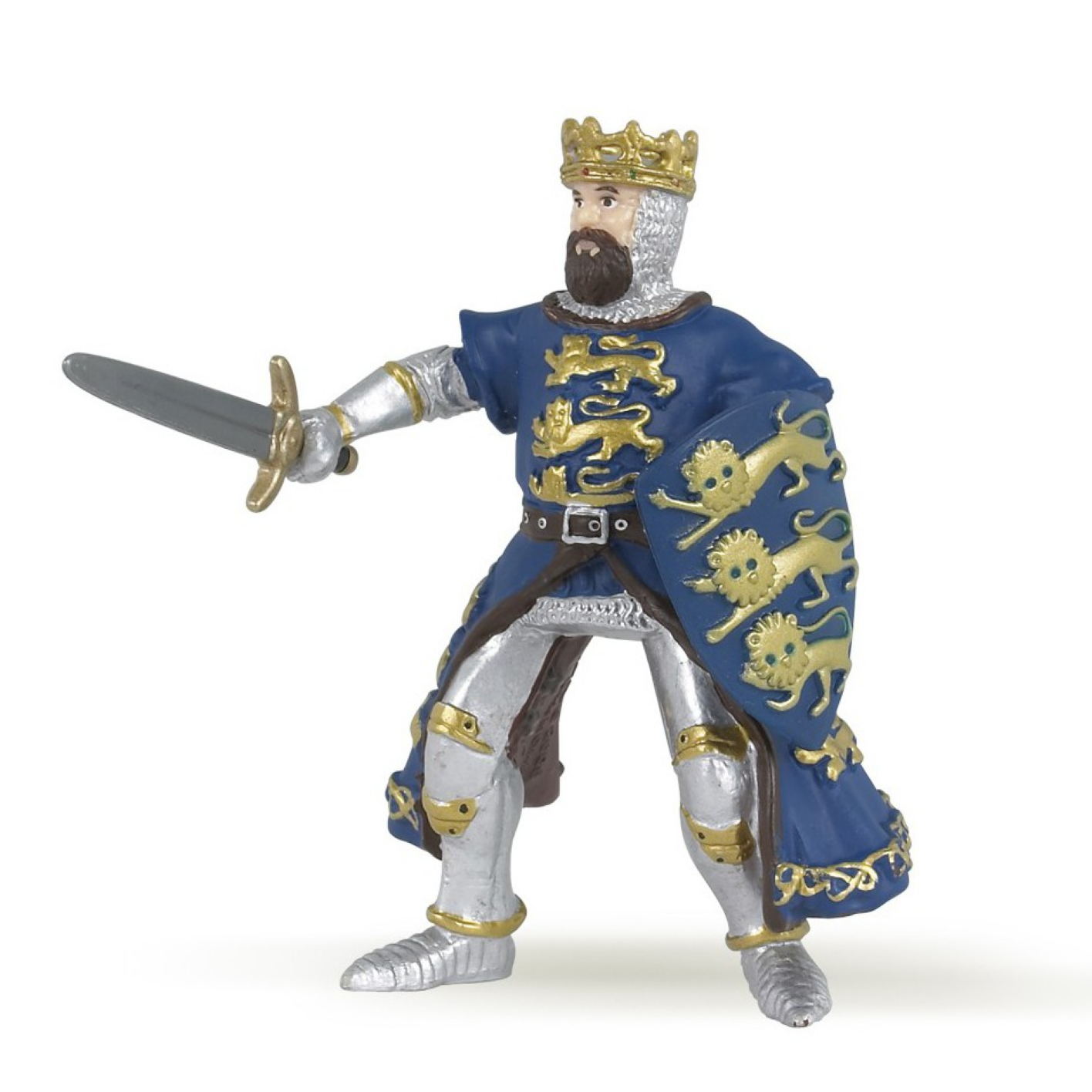 Speelfiguur - Mens - Ridder - Koning Richard - Blauw