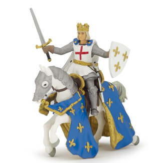 Papo Speelfiguur - Mens - Ridder - Sint Louis - Met paard