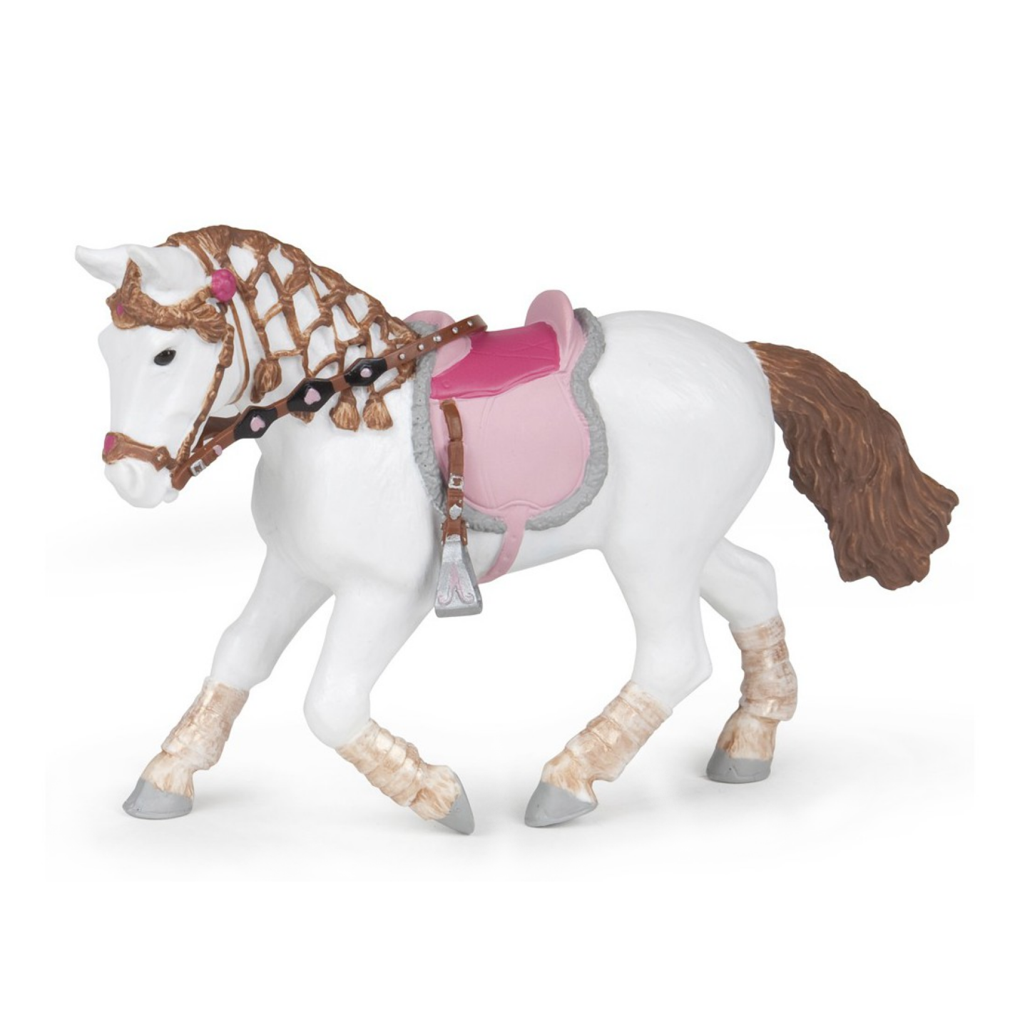 Speelfiguur - Pony - Dravend - Met zadel & tuig