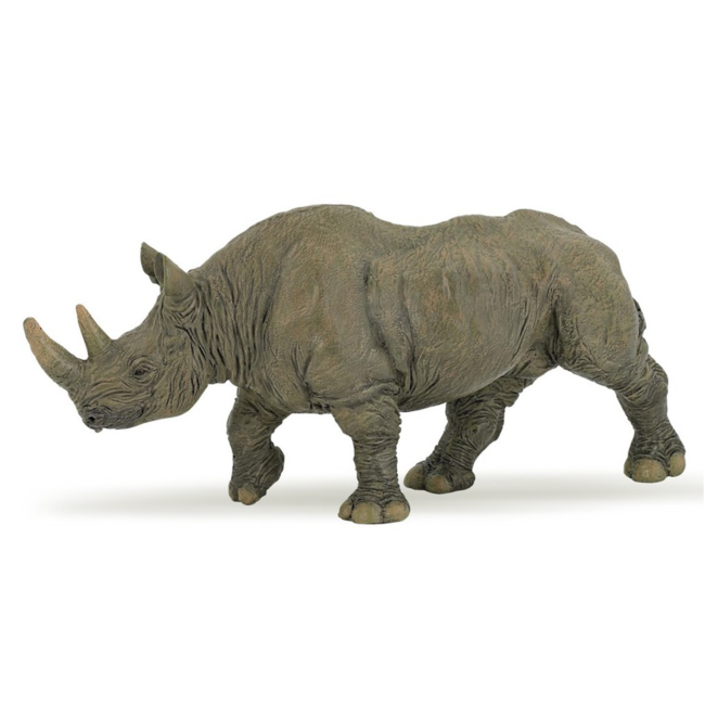 Papo Speelfiguur - Wilde dieren - Neushoorn - Zwart