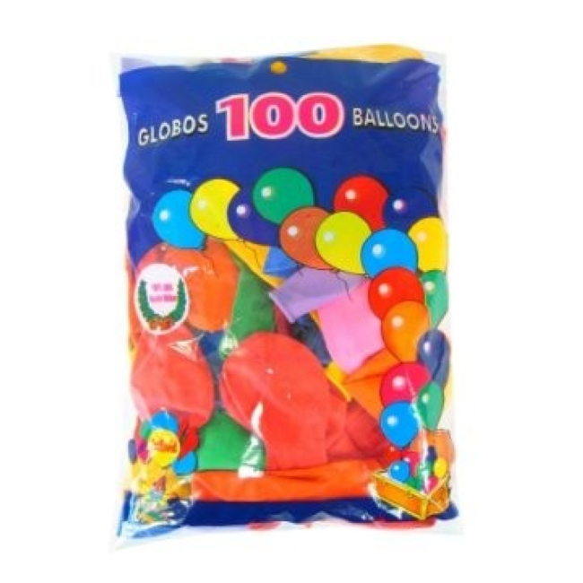 Ballonnen - Gekleurde mix - 25cm - 100st.