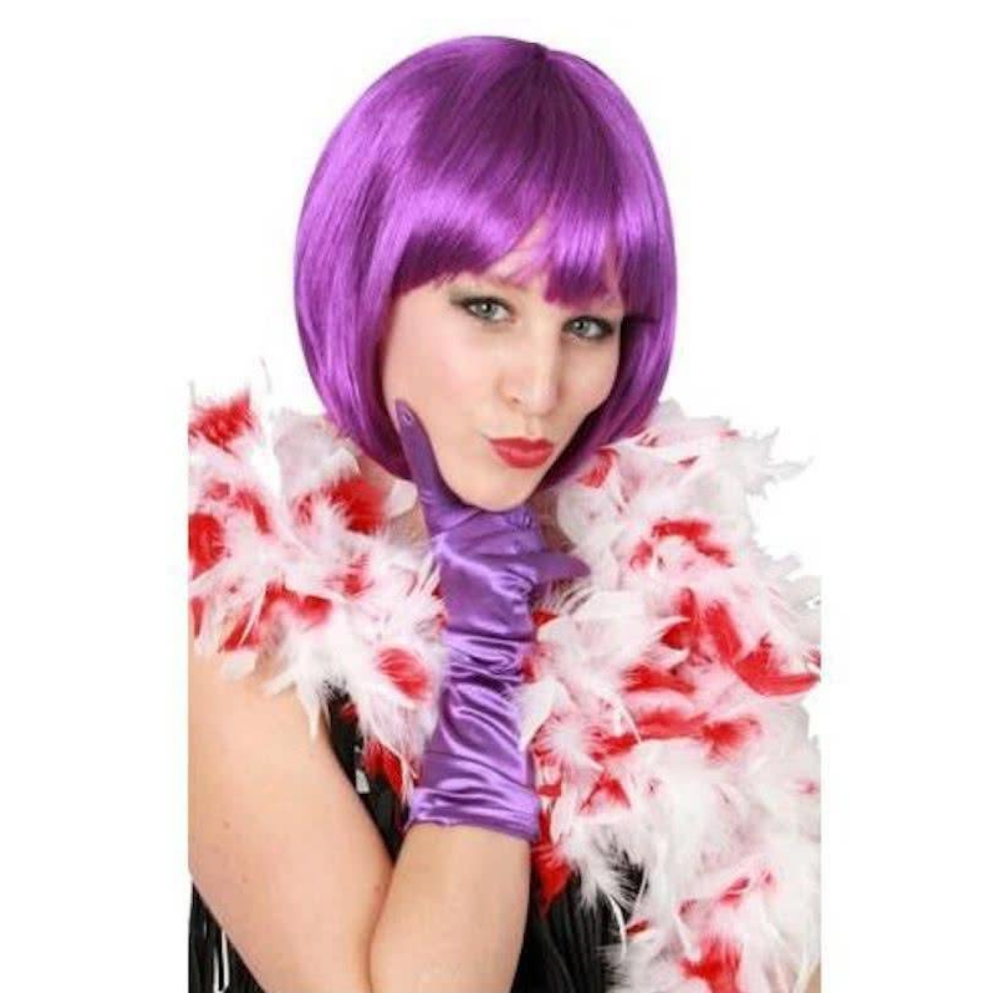 Boa - Wit, rood - Dik - 180cm - 75gr.