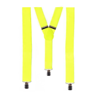 PartyXplosion Bretels - Geel - Fluor / neon