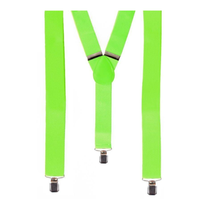 PartyXplosion Bretels - Groen - Fluor, neon