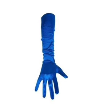 Handschoenen - Blauw - Satijn - 48cm