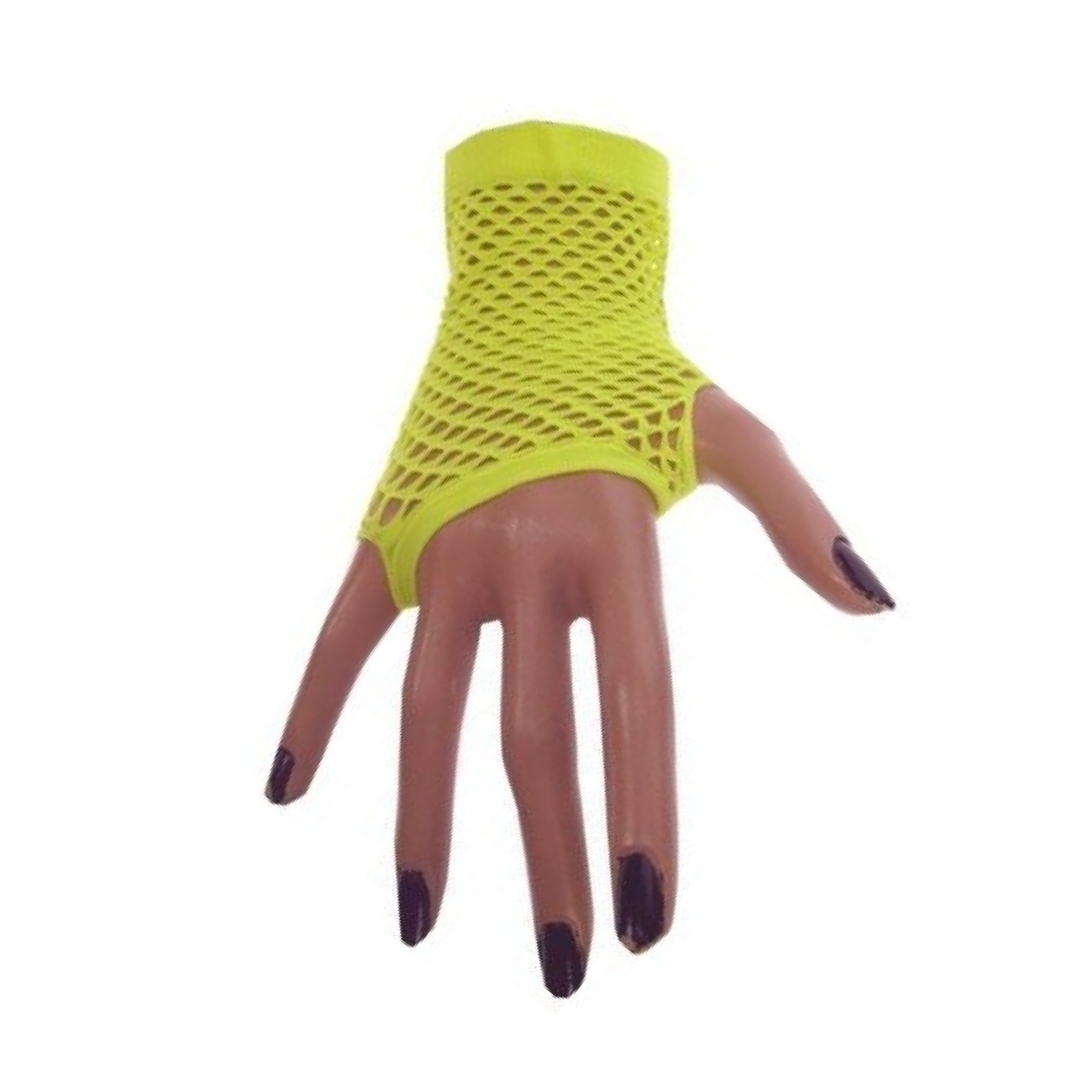 Handschoenen - Geel - Vingerloos - Net - Kort - Fluor / neon