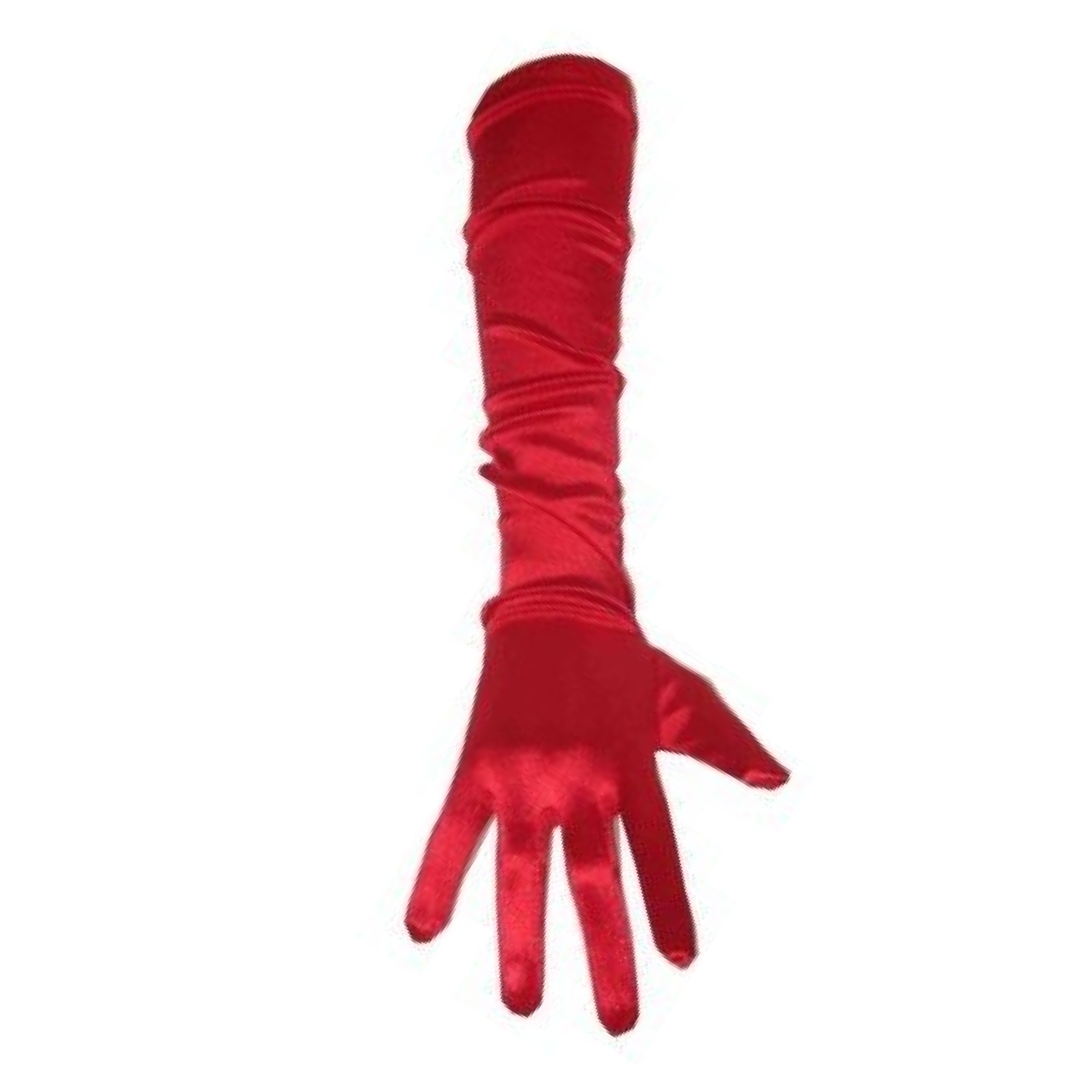 Handschoenen - Rood - Satijn - 48cm