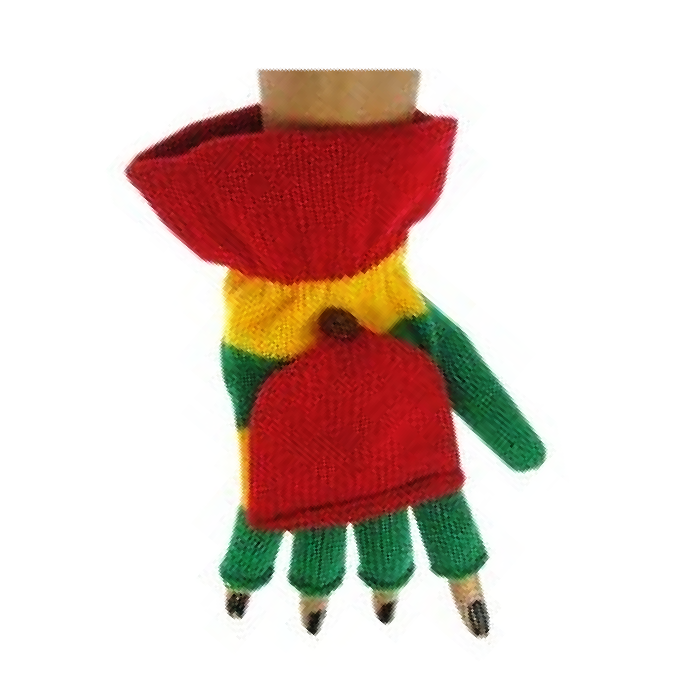 Handschoenen - Vingerloos - Met kapje - Rood, geel & groen