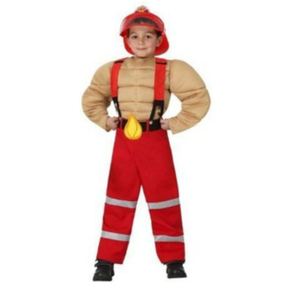 Partychimp Kostuum - Brandweer - Gespierd - mt.140