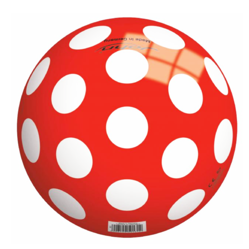 Bal - Lakbal - Rood met witte stippen - 23cm Bal - Lakbal - Rood met witte stippen - 23cm