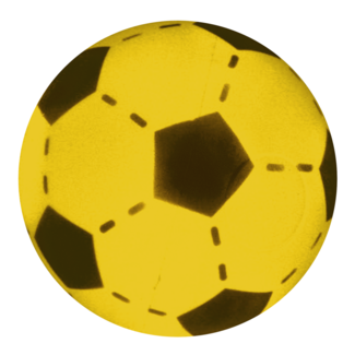 Twisk Bal - Voetbal - Schuimrubber - Geel - 20cm