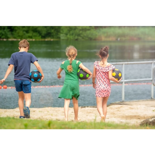Bal - Voetbal - Rubber - Geel & zwart - Maat 5