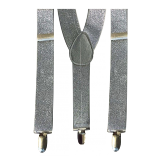 PartyXplosion Bretels - Zilver - Lurex