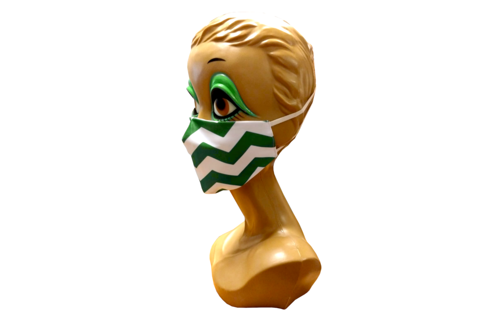 Mondmasker - Mondkapje - Westland - Groen, wit - Niet medisch