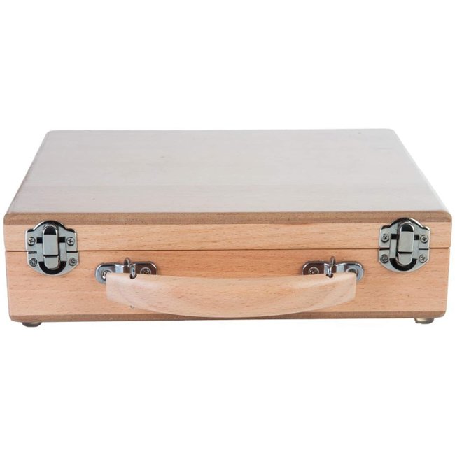 Spel - Domino - Dubbel 12 - Mexican train - In beukenhouten koffer