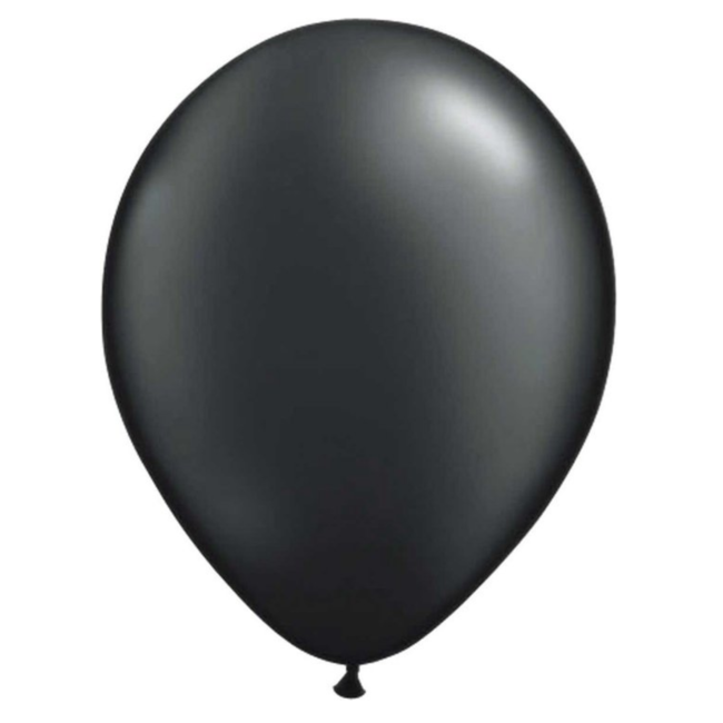 Folat Ballonnen - Zwart - Metallic - 30cm - 10st.**