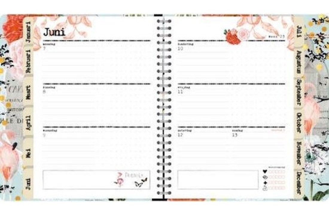 Weekly planner - 2021 - Studio Onszelf - Vintage woman - 16.3x20.3cm