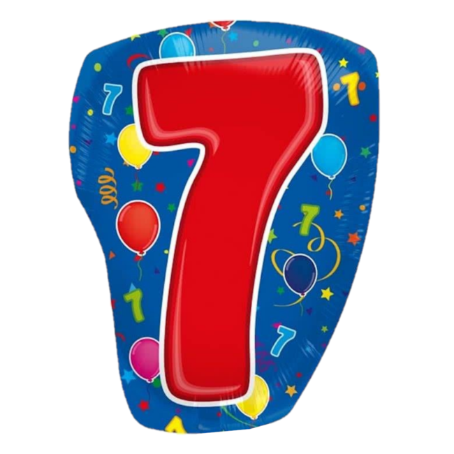 Folat Folieballon - 7 - Shape - 56cm - Zonder vulling*