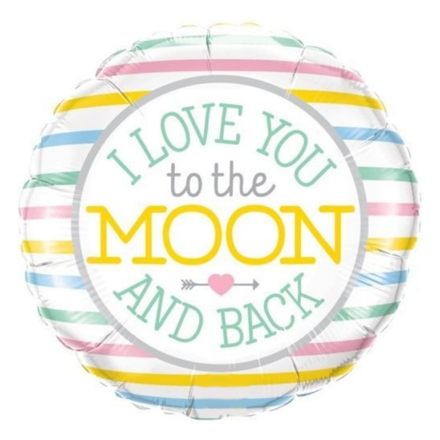 Folieballon - I love you to the moon and back - 46cm- Zonder vulling
