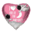 Folat Folieballon - I love you to the moon... - Hart - 45cm - Zonder vulling