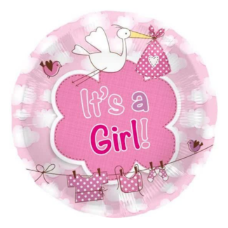 Folat Folieballon - It's a girl - 43cm - Zonder vulling