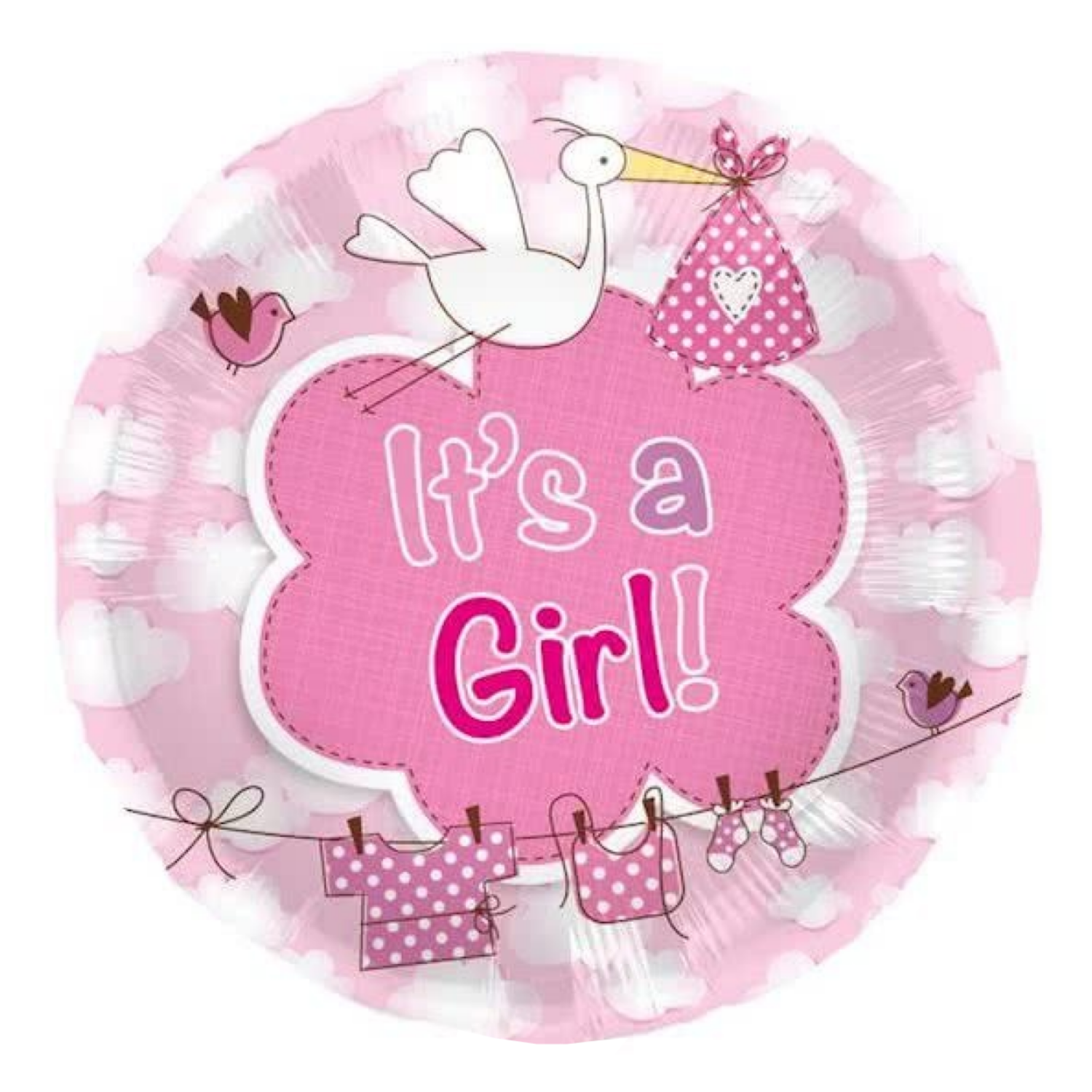 Folieballon - It's a girl - 43cm - Zonder vulling