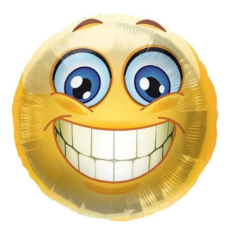 Folat Folieballon - Smiley - 45cm - Zonder vulling