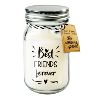 Paperdreams Geurkaars - Best friends - Zwart, wit