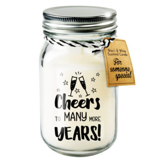 Paper Dreams Geurkaars - Cheers - Zwart, wit